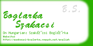 boglarka szakacsi business card